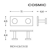 MEDIDAS COLGADOR DOBLE STICK COSMIC